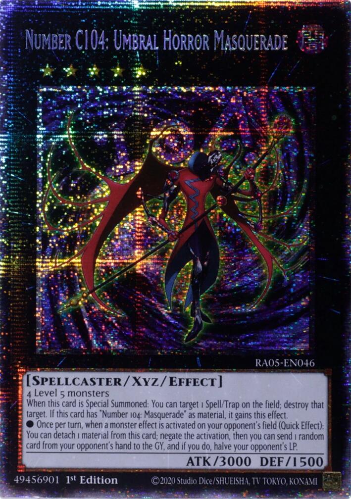 Number C104: Umbral Horror Masquerade (Starlight Rare) [RA05-EN046] Starlight Rare | Chromatic Games