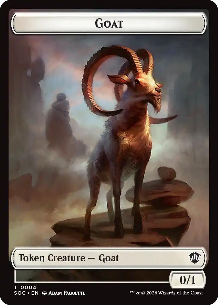 Goat // Fungus Beast Double-Sided Token [Secrets of Strixhaven Commander Tokens] | Chromatic Games