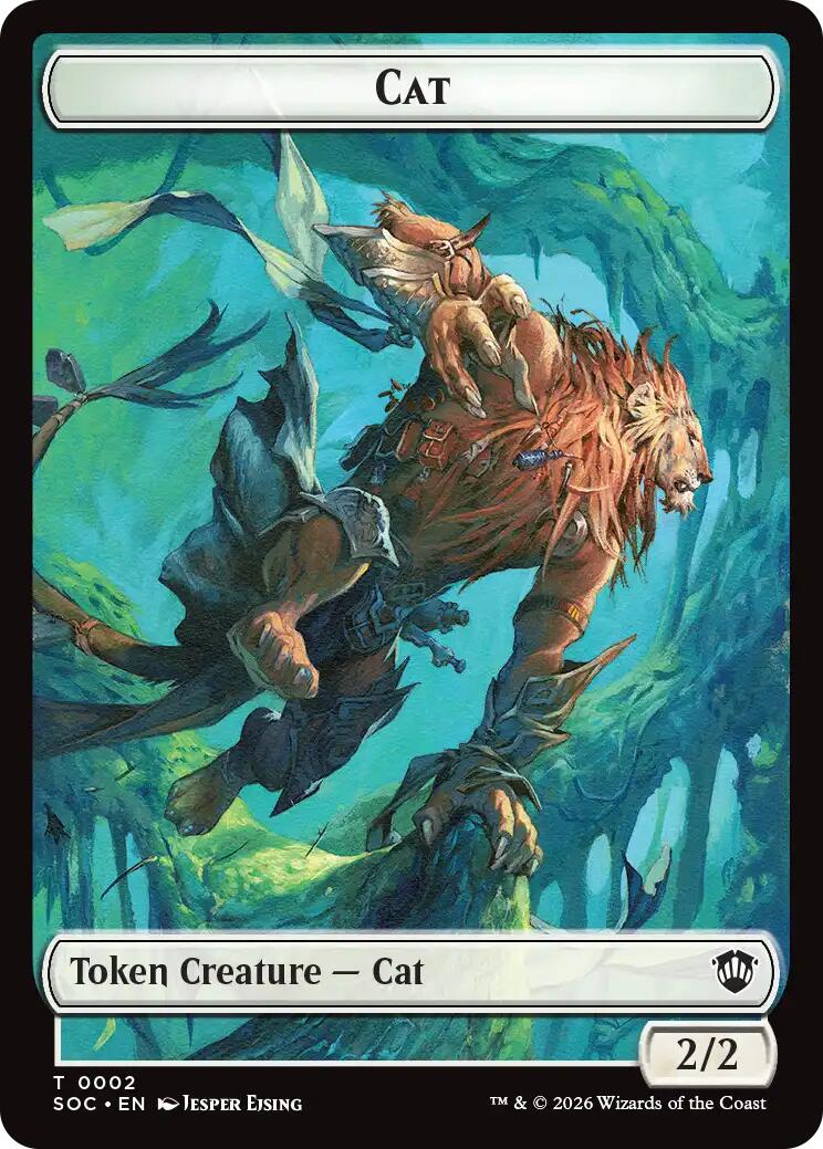 Cat // Inkling (0022) Double-Sided Token [Secrets of Strixhaven Commander Tokens] | Chromatic Games