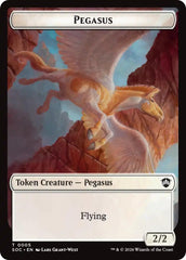 Pegasus // Inkling (0022) Double-Sided Token [Secrets of Strixhaven Commander Tokens] | Chromatic Games