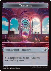Primo, The Indivisble // Treasure Double-Sided Token [Secrets of Strixhaven Commander Tokens] | Chromatic Games