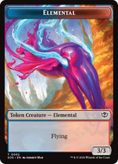Dragon Illusion // Elemental (0002) Double-Sided Token [Secrets of Strixhaven Commander Tokens] | Chromatic Games