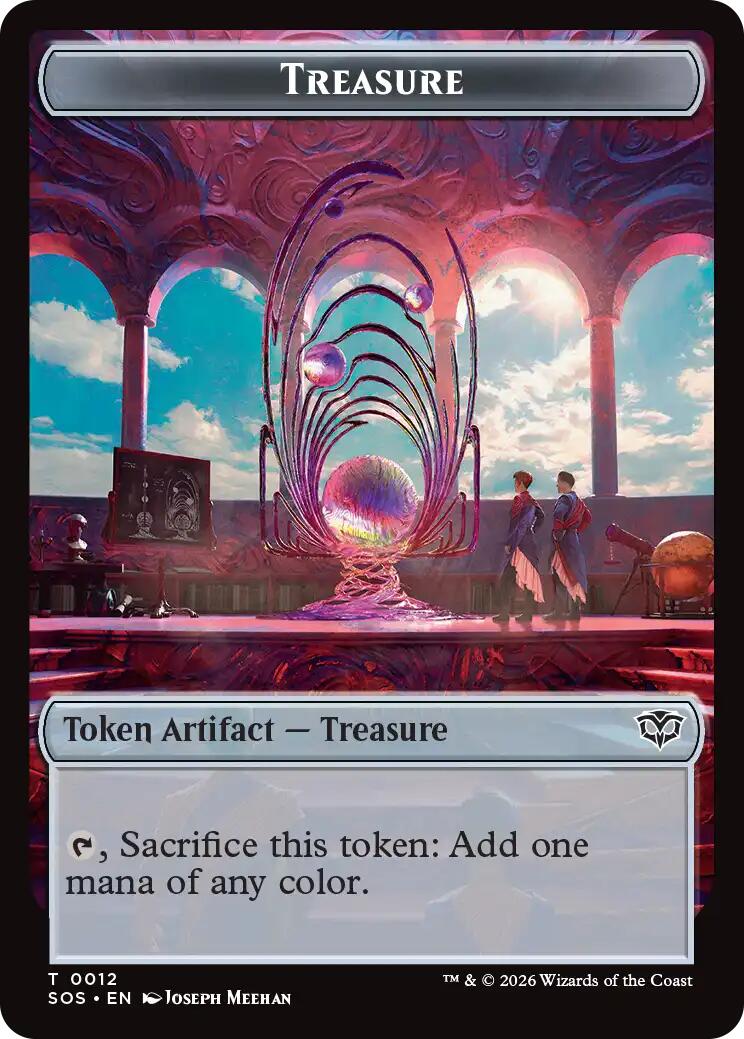 Elemental (0020) // Treasure Double-Sided Token [Secrets of Strixhaven Commander Tokens] | Chromatic Games