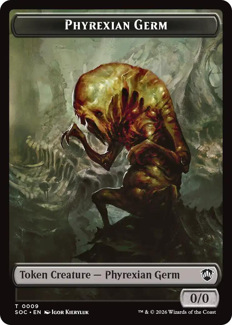Phyrexian Germ // Thopter Double-Sided Token [Secrets of Strixhaven Commander Tokens] | Chromatic Games