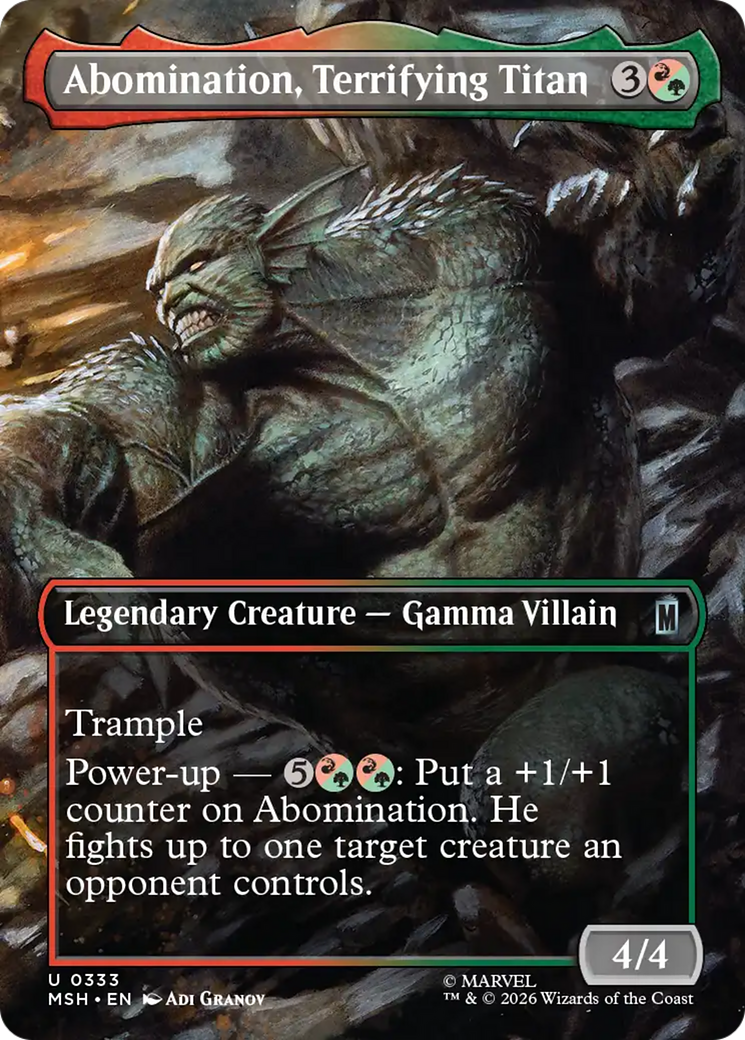 Abomination, Terrifying Titan (Borderless) [Marvel Super Heroes] | Chromatic Games