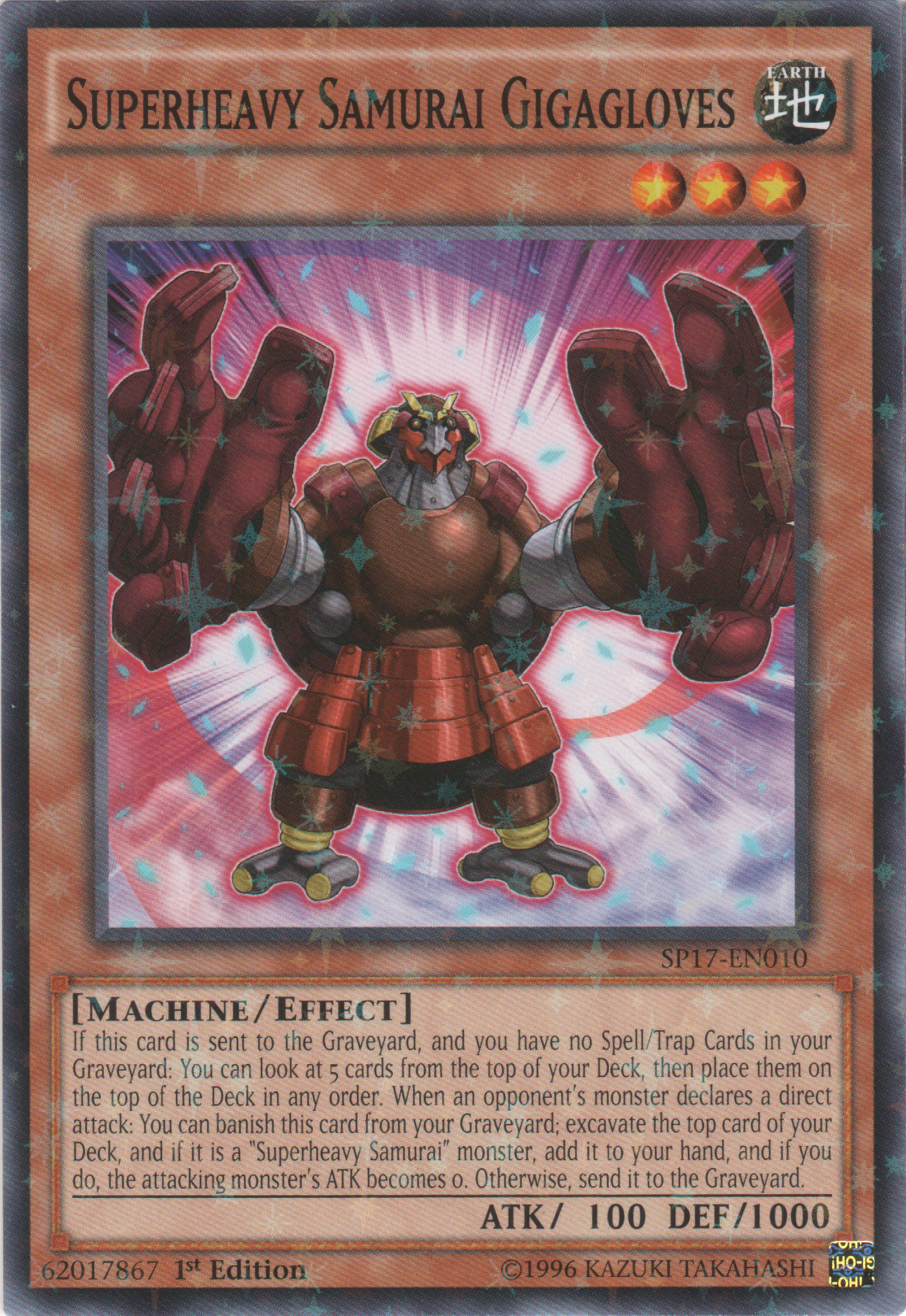 Superheavy Samurai Gigagloves [SP17-EN010] Starfoil Rare | Chromatic Games