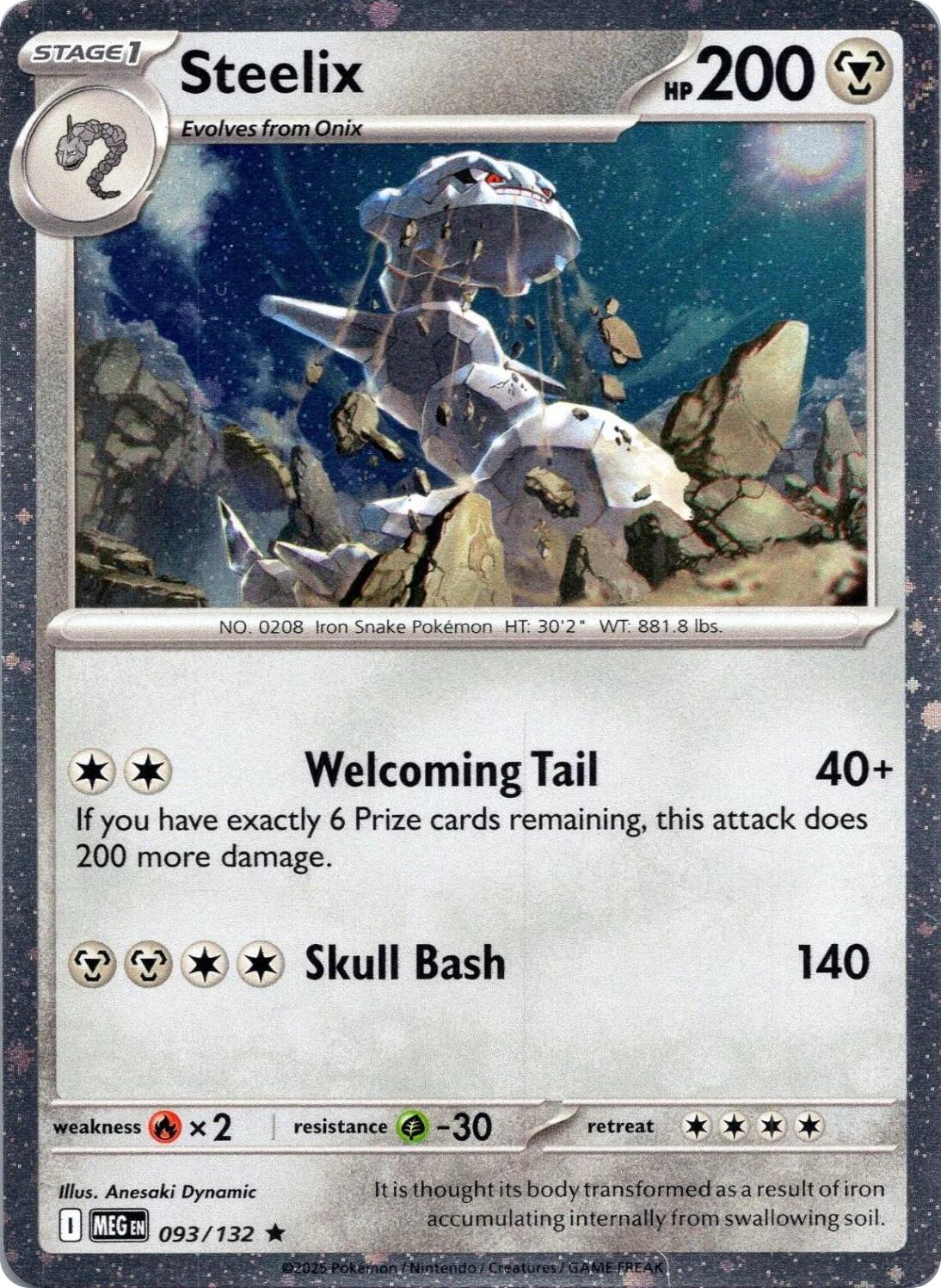 Steelix (093/132) (Cosmos Holo) [Mega Evolution: Base Set] | Chromatic Games