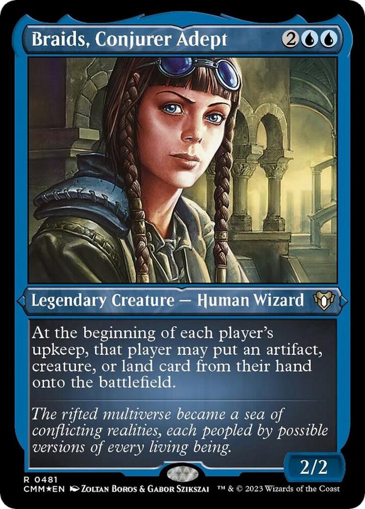 Braids, Conjurer Adept 481 (Commander Masters)  - Etched Foil | Chromatic Games
