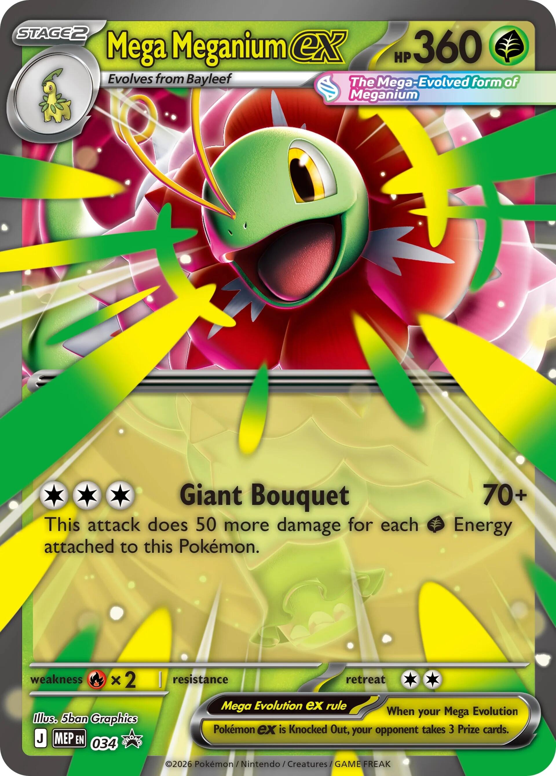 Mega Meganium ex (034) (Jumbo) [Mega Evolution Promo] | Chromatic Games