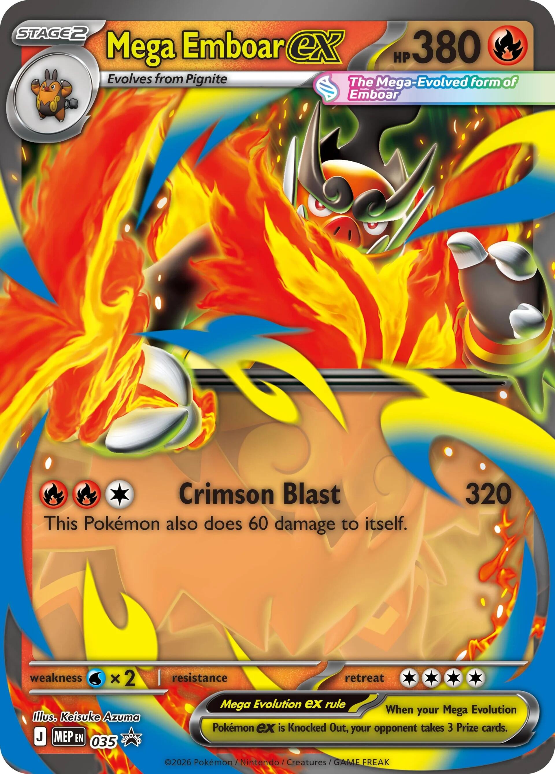 Mega Emboar ex (035) (Jumbo) [Mega Evolution Promo] | Chromatic Games