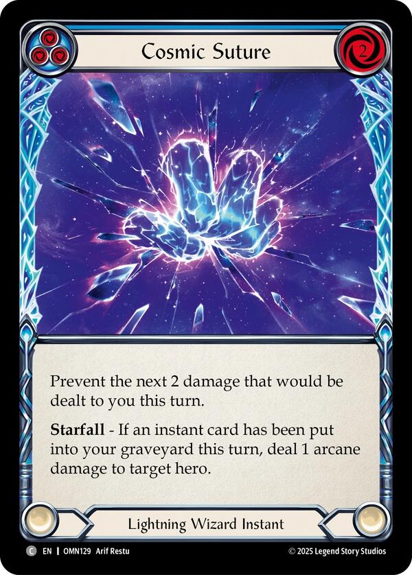 Cosmic Suture (Blue) [OMN129] (Omens of the Third Age)  Rainbow Foil | Chromatic Games