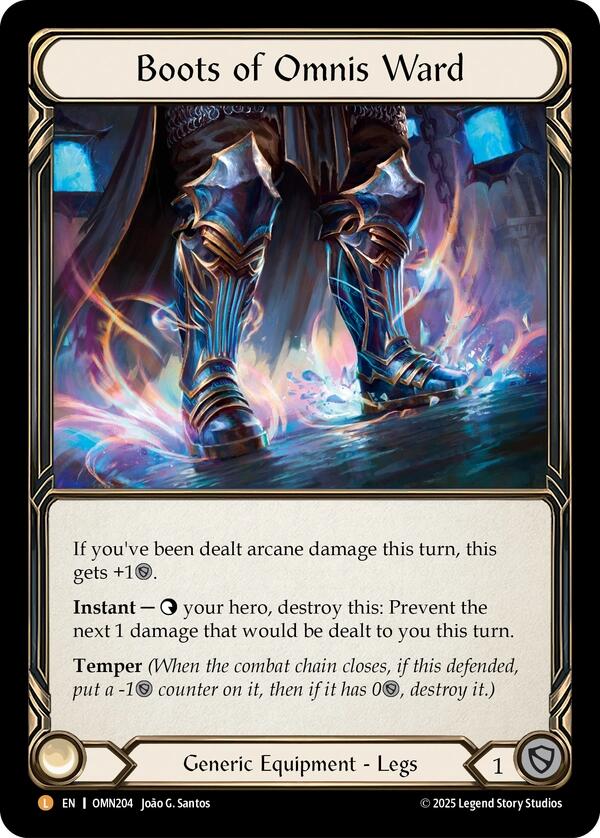 Boots of Omnis Ward [OMN204] (Omens of the Third Age)  Rainbow Foil | Chromatic Games