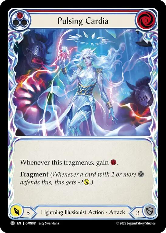 Pulsing Cardia (Red) [OMN021] (Omens of the Third Age)  Rainbow Foil | Chromatic Games