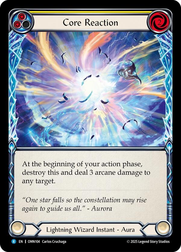 Core Reaction (Yellow) [OMN104] (Omens of the Third Age)  Rainbow Foil | Chromatic Games