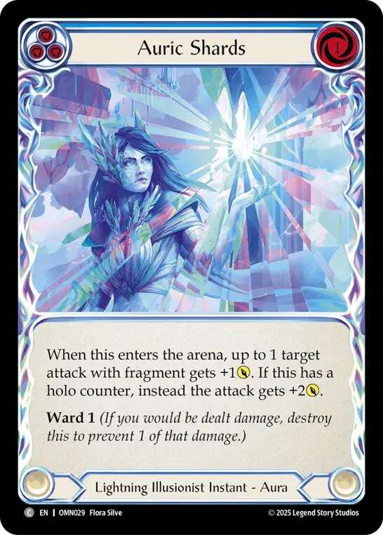 Auric Shards (Blue) [OMN029] (Omens of the Third Age)  Rainbow Foil | Chromatic Games