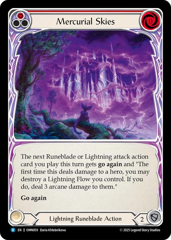 Mercurial Skies (Red) [OMN059] (Omens of the Third Age)  Rainbow Foil | Chromatic Games