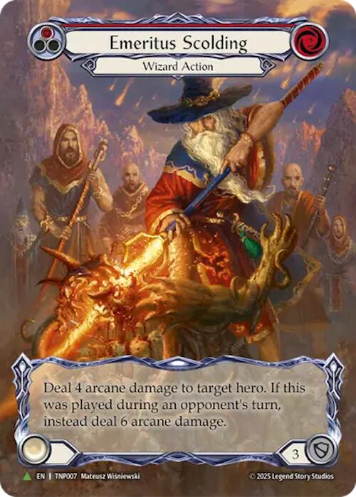 Emeritus Scolding (Red) (Marvel) [TNP007] (Promo)  Rainbow Foil | Chromatic Games