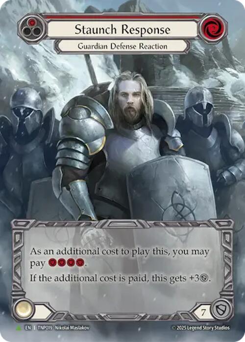 Staunch Response (Red) (Marvel) [TNP019] (Promo)  Rainbow Foil | Chromatic Games