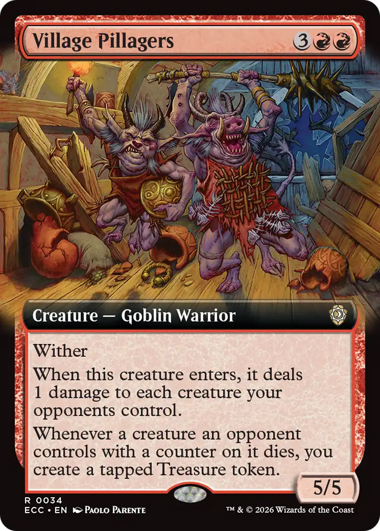 Village Pillagers (Extended Art) [Lorwyn Eclipsed Commander] | Chromatic Games