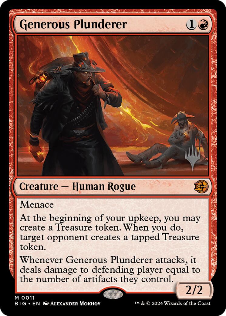 Generous Plunderer [Outlaws of Thunder Junction Promos] | Chromatic Games