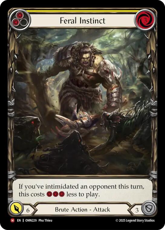 Feral Instinct (Extended Art) [OMN229] (Omens of the Third Age)  Cold Foil | Chromatic Games