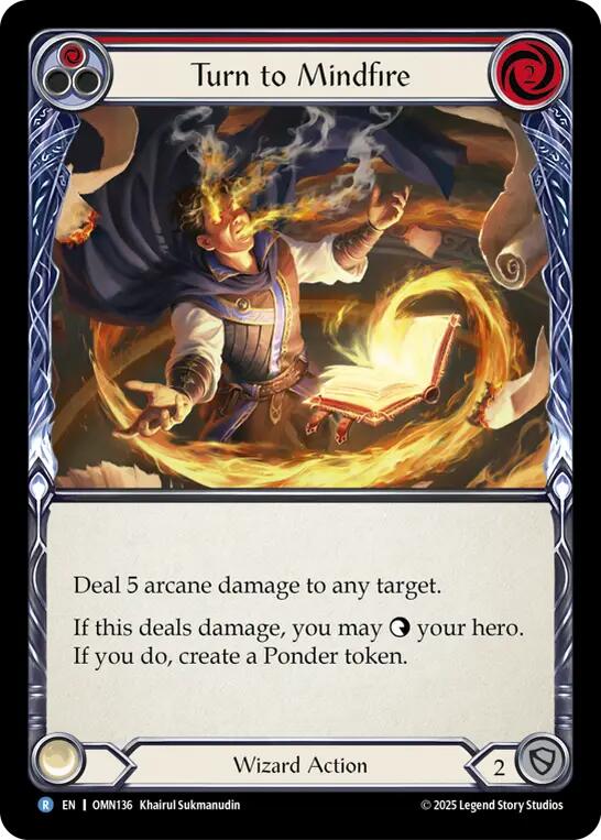 Turn to Mindfire [OMN136] (Omens of the Third Age)  Rainbow Foil | Chromatic Games