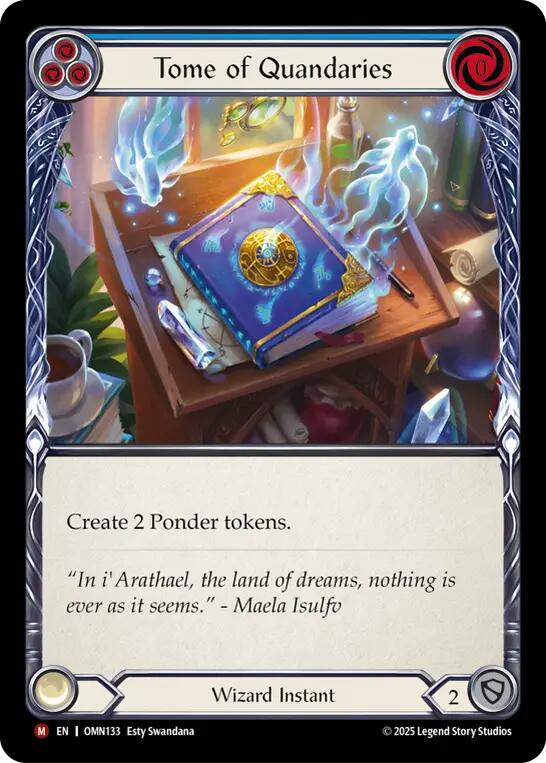 Tome of Quandaries (Blue) [OMN133] (Omens of the Third Age) | Chromatic Games