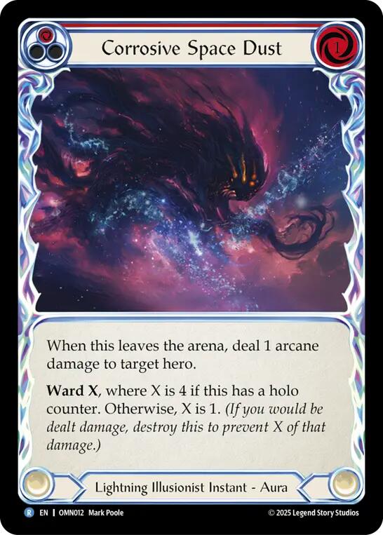 Corrosive Space Dust (Red) [OMN012] (Omens of the Third Age)  Rainbow Foil | Chromatic Games