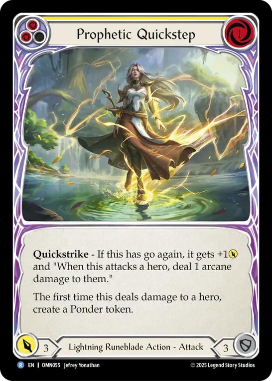 Prophetic Quickstep [OMN055] (Omens of the Third Age)  Rainbow Foil | Chromatic Games