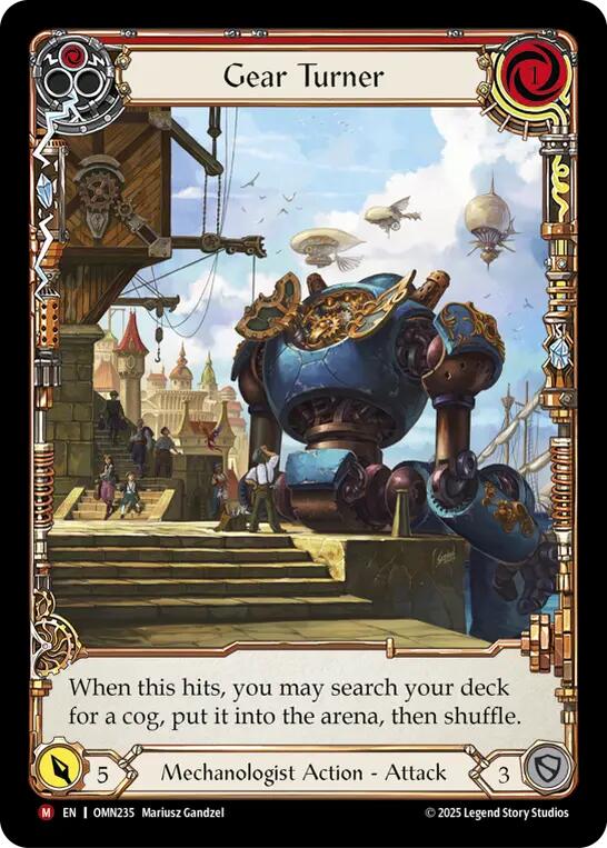 Gear Turner (Extended Art) [OMN235] (Omens of the Third Age)  Cold Foil | Chromatic Games
