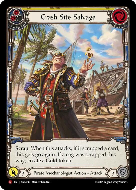 Crash Site Salvage (Extended Art) [OMN239] (Omens of the Third Age)  Cold Foil | Chromatic Games