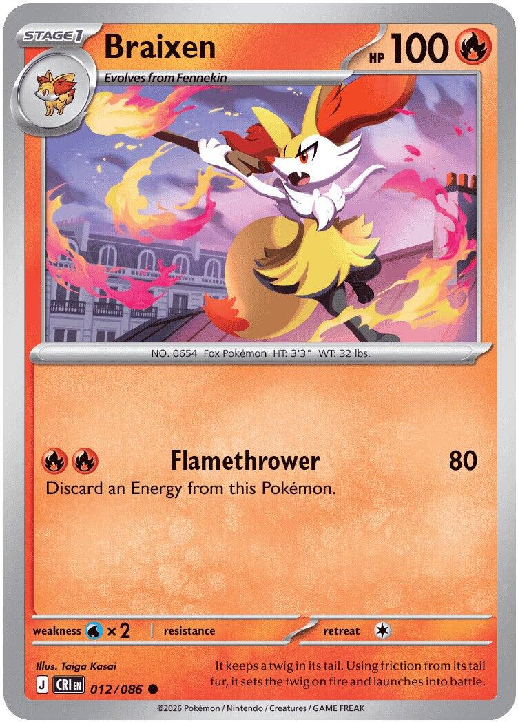 Braixen (012/086) [Mega Evolution: Chaos Rising] | Chromatic Games