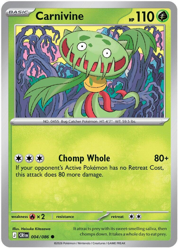 Carnivine (004/086) [Mega Evolution: Chaos Rising] | Chromatic Games