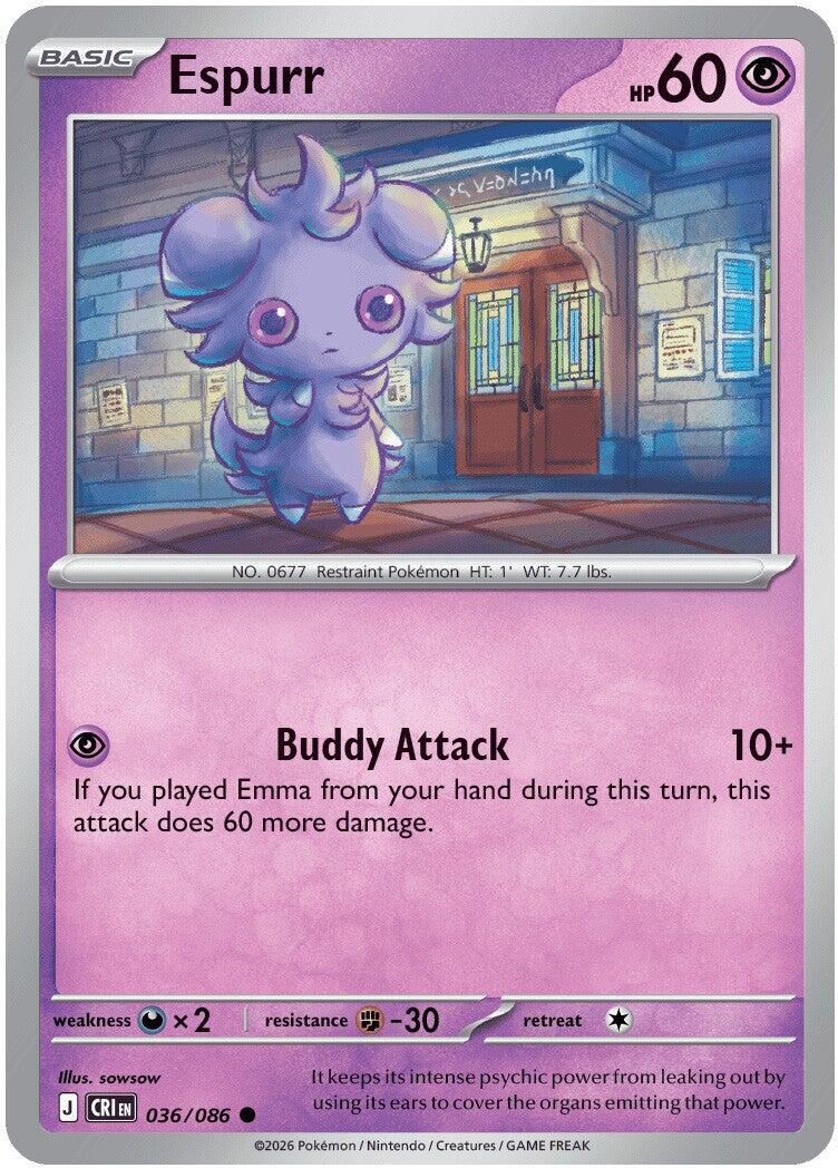 Espurr (036/086) [Mega Evolution: Chaos Rising] | Chromatic Games
