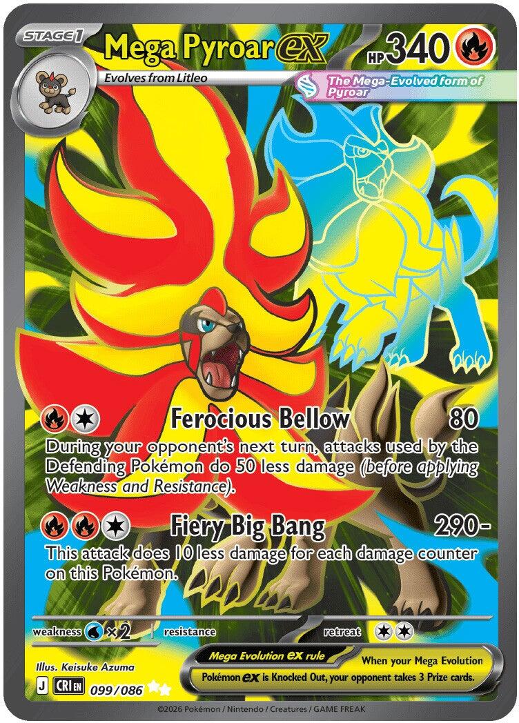 Mega Pyroar ex (099/086) [Mega Evolution: Chaos Rising] | Chromatic Games