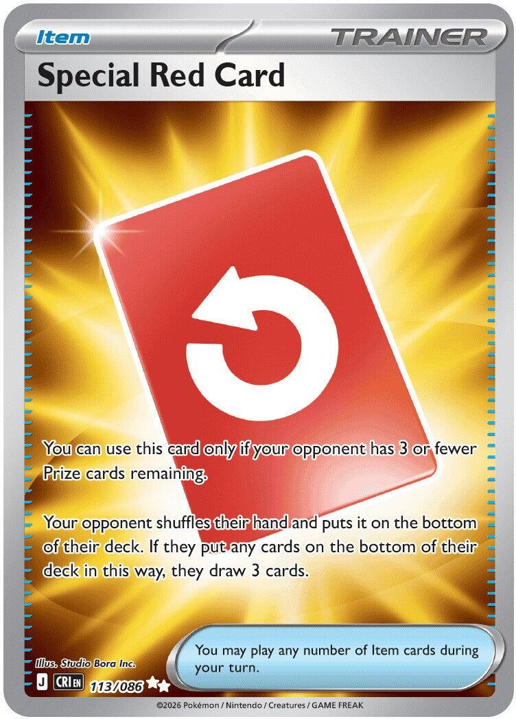 Special Red Card (113/086) [Mega Evolution: Chaos Rising] | Chromatic Games
