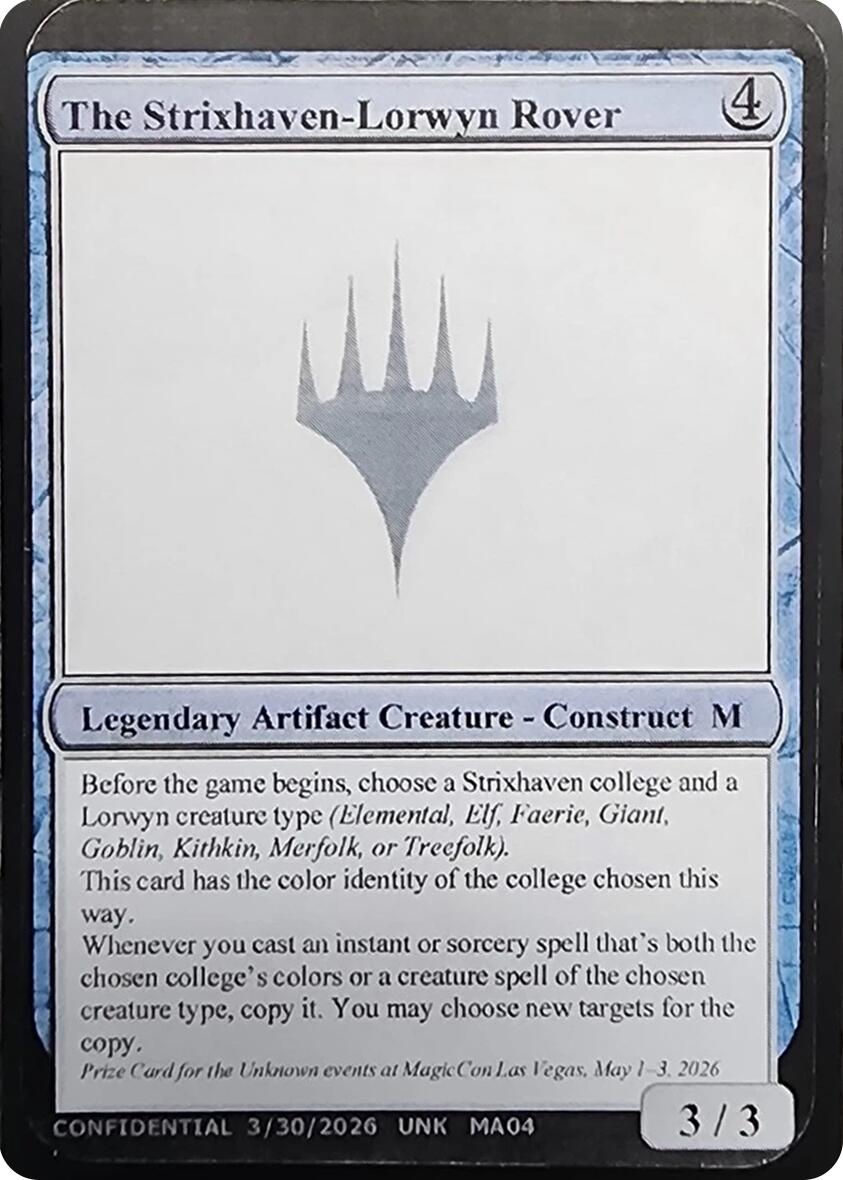 The Strixhaven-Lorwyn Rover [Unknown Event] | Chromatic Games