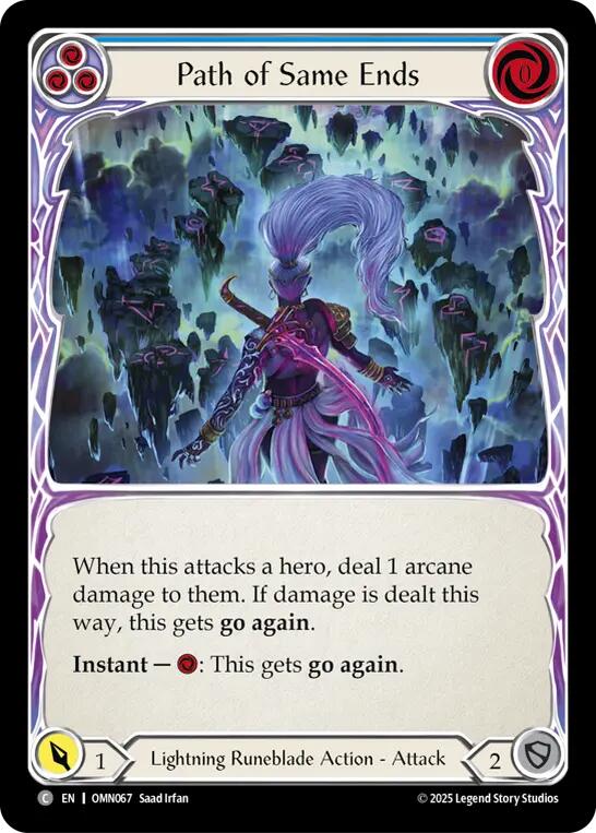 Path of Same Ends (Blue) [OMN067] (Omens of the Third Age)  Rainbow Foil | Chromatic Games