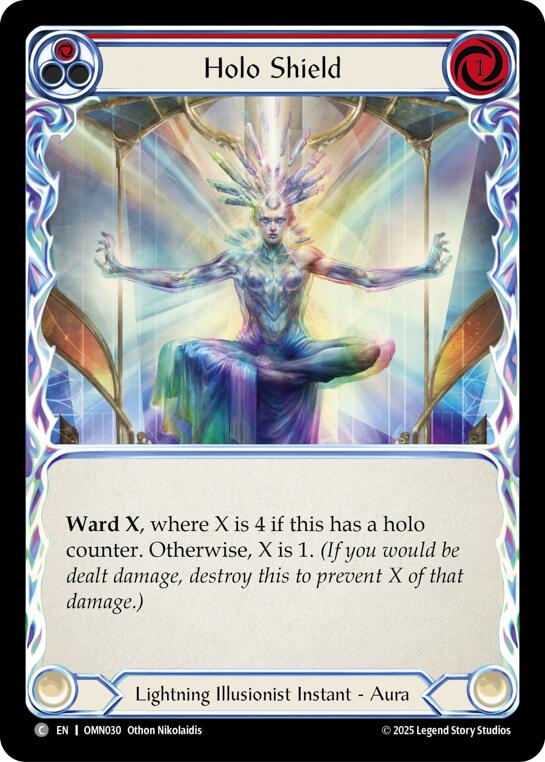 Holo Shield (Red) [OMN030] (Omens of the Third Age)  Rainbow Foil | Chromatic Games