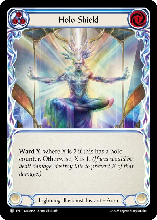 Holo Shield (Blue) [OMN032] (Omens of the Third Age) | Chromatic Games