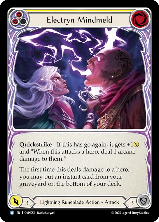 Electryn Mindmeld (Yellow) [OMN054] (Omens of the Third Age)  Rainbow Foil | Chromatic Games