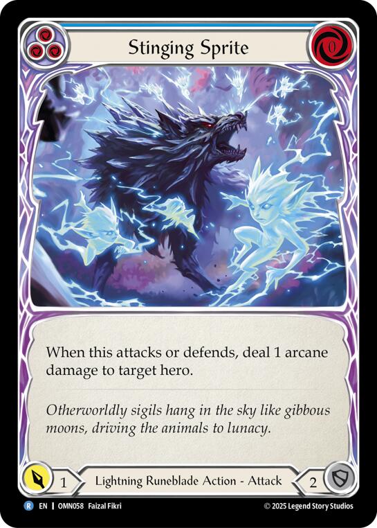 Stinging Sprite (Blue) [OMN058] (Omens of the Third Age) | Chromatic Games