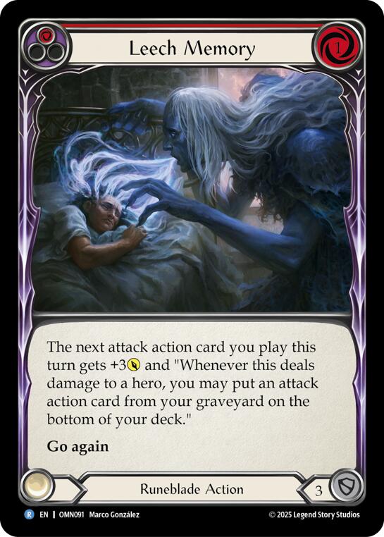 Leech Memory (Red) [OMN091] (Omens of the Third Age)  Rainbow Foil | Chromatic Games