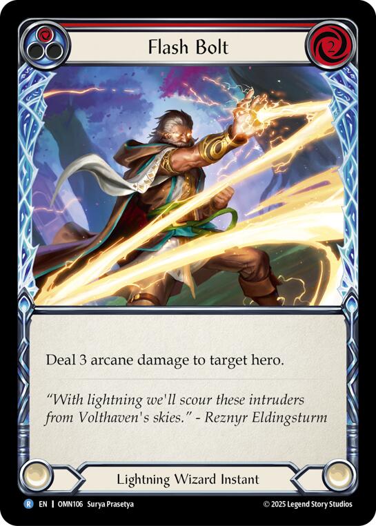Flash Bolt (Red) [OMN106] (Omens of the Third Age)  Rainbow Foil | Chromatic Games