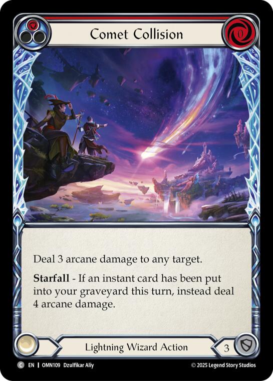 Comet Collision (Red) [OMN109] (Omens of the Third Age)  Rainbow Foil | Chromatic Games
