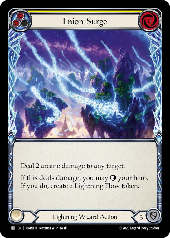 Enion Surge (Yellow) [OMN113] (Omens of the Third Age)  Rainbow Foil | Chromatic Games