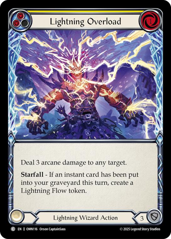 Lightning Overload (Yellow) [OMN116] (Omens of the Third Age) | Chromatic Games