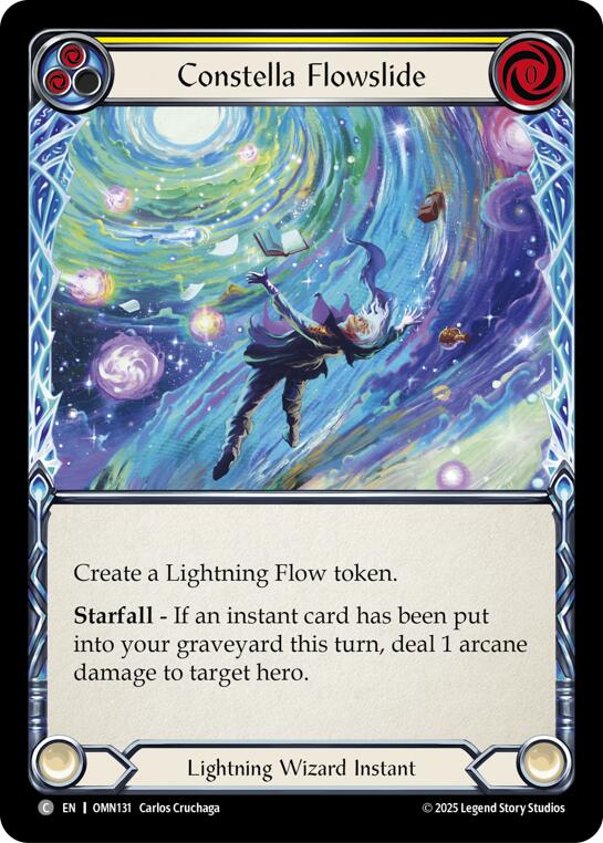 Constella Flowslide (Yellow) [OMN131] (Omens of the Third Age)  Rainbow Foil | Chromatic Games