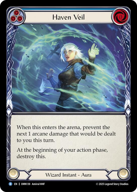 Haven Veil (Blue) [OMN139] (Omens of the Third Age)  Rainbow Foil | Chromatic Games