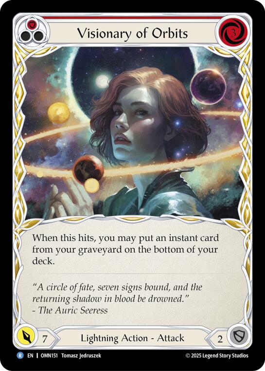 Visionary Of Orbits (Red) [OMN151] (Omens of the Third Age)  Rainbow Foil | Chromatic Games